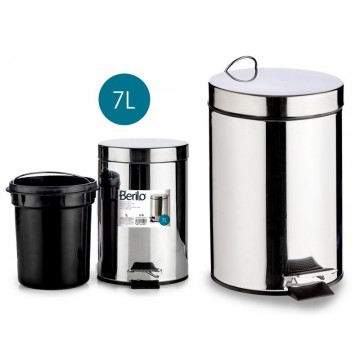 PAPELERA 7L CON PEDAL ACERO...