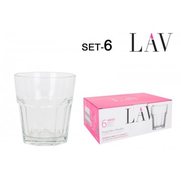 SET 6 VASOS AGUA 305CC ARAS...