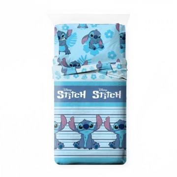 JUEGO SABANA  90 STITCH AZUL 