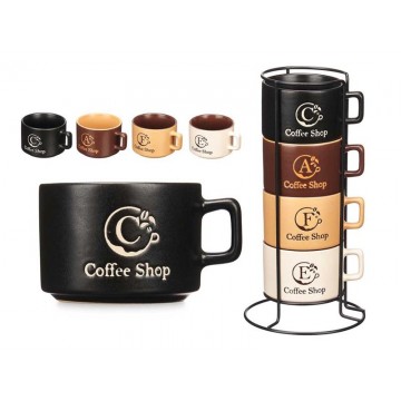 SET 4 TAZAS 180ML SOPORTE...